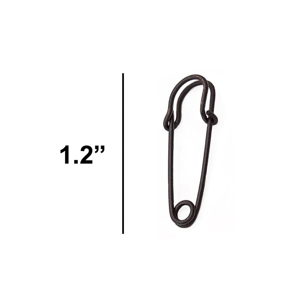 2/$20! Black Safety Pin Earrings - Picture 6 of 8